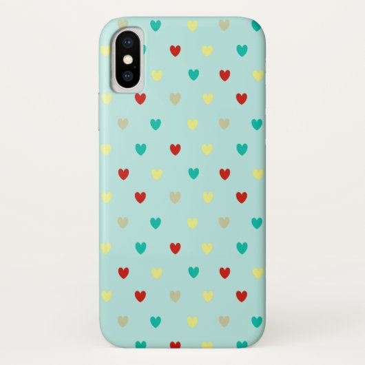 Kleine polka harten op zeebrasem groen Case-Mate iPhone case (Achterkant)