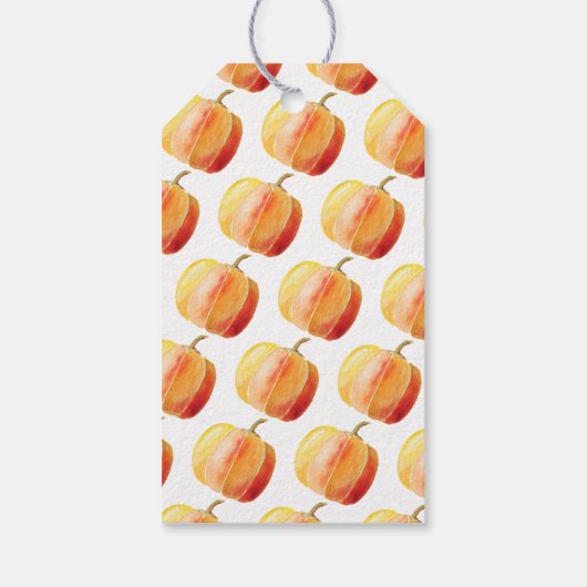 Kleine pompoen 1e verjaardag dank je cadeaulabel (Achterkant)