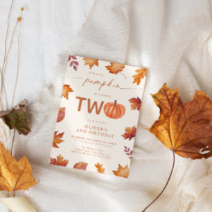 Kleine Pompoen 2e Verjaardag Herfst Kaart