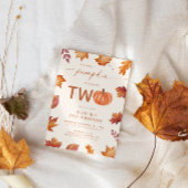 Kleine Pompoen 2e Verjaardag Herfst Kaart