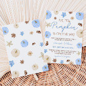 Kleine pompoen baby jongen douche kaart