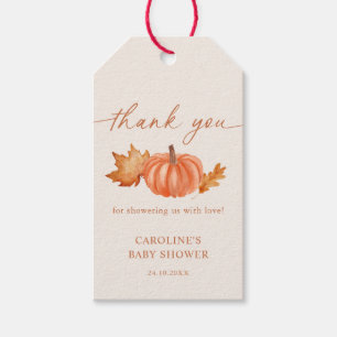 Kleine Pompoen Baby Shower Herfst Dank Je Cadeaulabel
