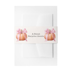 Kleine Pompoen Baby Shower Lint – Romantische Sale Uitnodigingen Wikkel