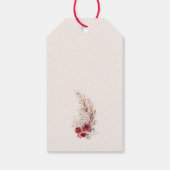 Kleine Pompoen Baby shower Marsala labels Cadeaulabel (Achterkant)