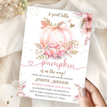 Kleine Pompoen Baby Shower Meisje Roze Boho Landel
