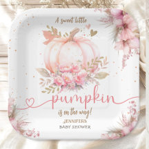 Kleine Pompoen Baby Shower Meisje Roze Boho Landel