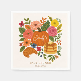 Kleine Pompoen Baby Shower Papieren Servet