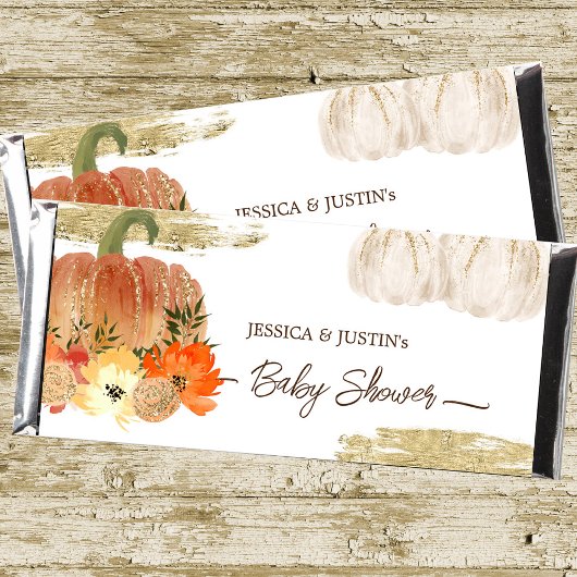 Kleine Pompoen Baby shower Snoep Bar Wrapper