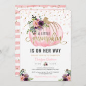 Kleine pompoen Baby shower uitnodiging - 5x7 (Voorkant / Achterkant)