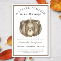 Kleine Pompoen Beer Herfst Baby Shower