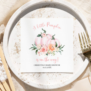 Kleine Pompoen Bloem Meisje Baby Shower Servet