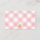 Kleine Pompoen Bloemen Baby shower Luier Raffle Informatiekaartje (Achterkant)