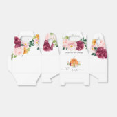 Kleine pompoen bloemenbordeaux 1e verjaardagsfeest bedankdoosjes (Uitgevouwen)