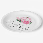 Kleine pompoen blush roze rustiek Baby shower papi Papieren Bordje (Gekanteld)