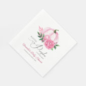 Kleine Pompoen Blush Roze Rustiek Baby shower Servet (Hoek)