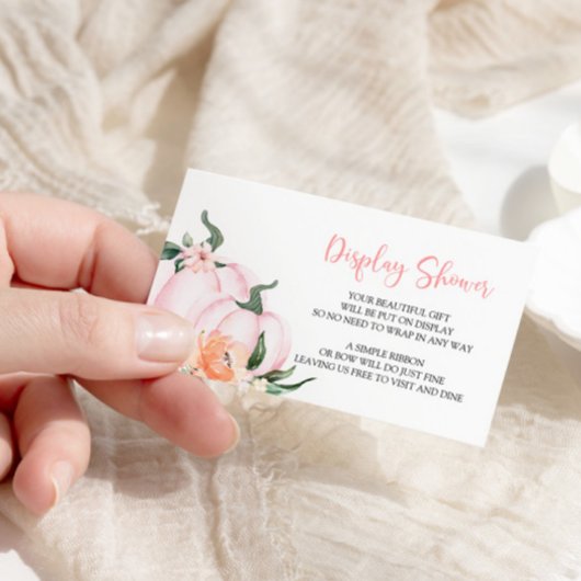 Kleine Pompoen Display Baby shower Behuizing Kaart