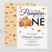 Kleine pompoen draaien een herfst Herfst Birthday Kaart (Voorkant / Achterkant)