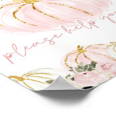 Kleine pompoen eerste verjaardag Drinken Bar Sign Poster (Hoek)