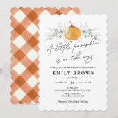 Kleine Pompoen Gender Neutraal Baby shower Kaart (Voorkant / Achterkant)