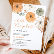 Kleine Pompoen Geslacht Neutrale Baby Shower
