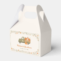 Kleine Pompoen Groene Truck Herfst Baby Borrel