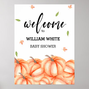 Kleine Pompoen Halloween Herfst Baby Welkom Poster