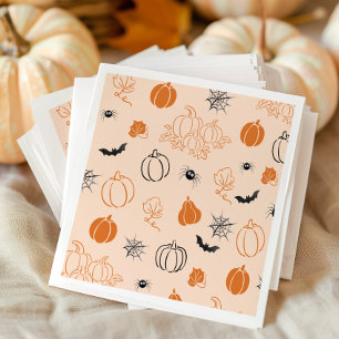 Kleine Pompoen Handgetekende Cute Baby shower Servet