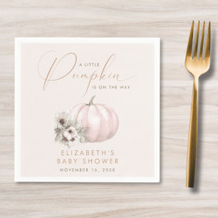 Kleine Pompoen Herfst Baby Meisje Shower Servet