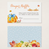 Kleine pompoen Herfst Baby shower Diaper Raffle Visitekaartje (Voorkant /achterkant)