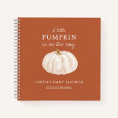 Kleine Pompoen Herfst Baby Shower Gastboek Notitieboek (Voorkant)
