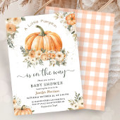 Kleine Pompoen Herfst Baby Shower Geslacht Neutraa Kaart