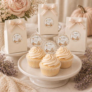 Kleine Pompoen Herfst Baby Shower Ronde Stickers