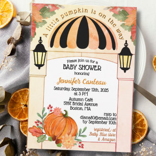Kleine pompoen Herfst Baby Shower Uitnodiging