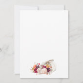 Kleine Pompoen Herfst Bloemen Baby shower Bingo Ka Kaart (Achterkant)