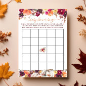 Kleine Pompoen Herfst Bloemen Baby shower Bingo Ka Kaart