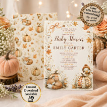 Kleine Pompoen Herfst Bos Baby Shower