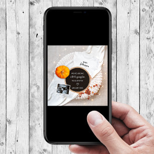 Kleine Pompoen Herfst Digitale fotozwangerschap Aankondiging