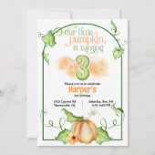 Kleine pompoen Herfst elke leeftijd Verjaardag Kaart (Voorkant)