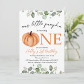 Kleine Pompoen Herfst / Herfst 1e Verjaardag Kaart (Staand voorkant)