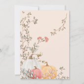 Kleine Pompoen Herfst Herfst Baby shower Kaart (Achterkant)