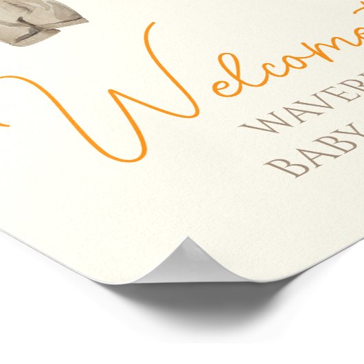 Kleine Pompoen Herfst Kleding Meisje Baby Welkom T Poster (Hoek)