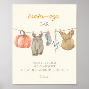 Kleine Pompoen Herfst Kleding Meisje Mom-osa bar Poster