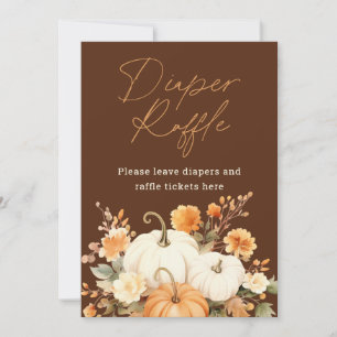 Kleine Pompoen Herfst Luier Raffle Baby shower tek