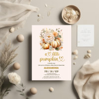 Kleine pompoen herfst waterverf bloemenkinderfeest