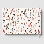 Kleine Pompoen Herfst Wildflower Pattern Baby show Gastenboek (Achterkant)