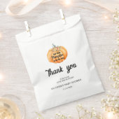 Kleine pompoen is op weg naar het Baby shower Bedankzakje (Geknipt)
