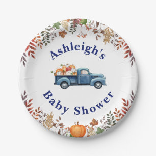Kleine Pompoen Jongen Baby shower Papieren Borden Bordje