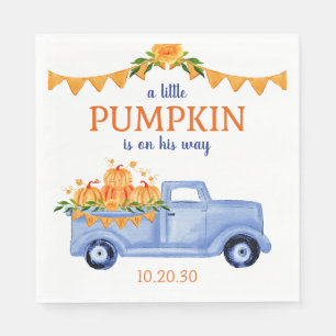 Kleine Pompoen Jongen Baby Shower Servetten