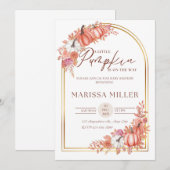 Kleine Pompoen Komt Onderweg Uitnodiging (Voorkant / Achterkant)