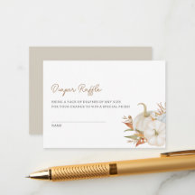 Kleine Pompoen Luier Raffle Bijlage Kaart